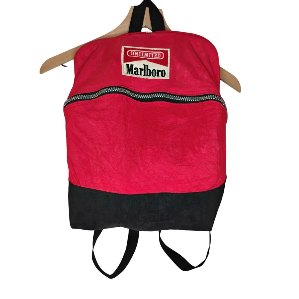 Vintage Marlboro Unlimited Zip Backpack with Adjustable Straps